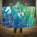 Australia Aboriginal Style Hooded Blanket World Ocean Day