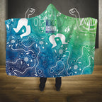 Australia Aboriginal Style Hooded Blanket World Ocean Day