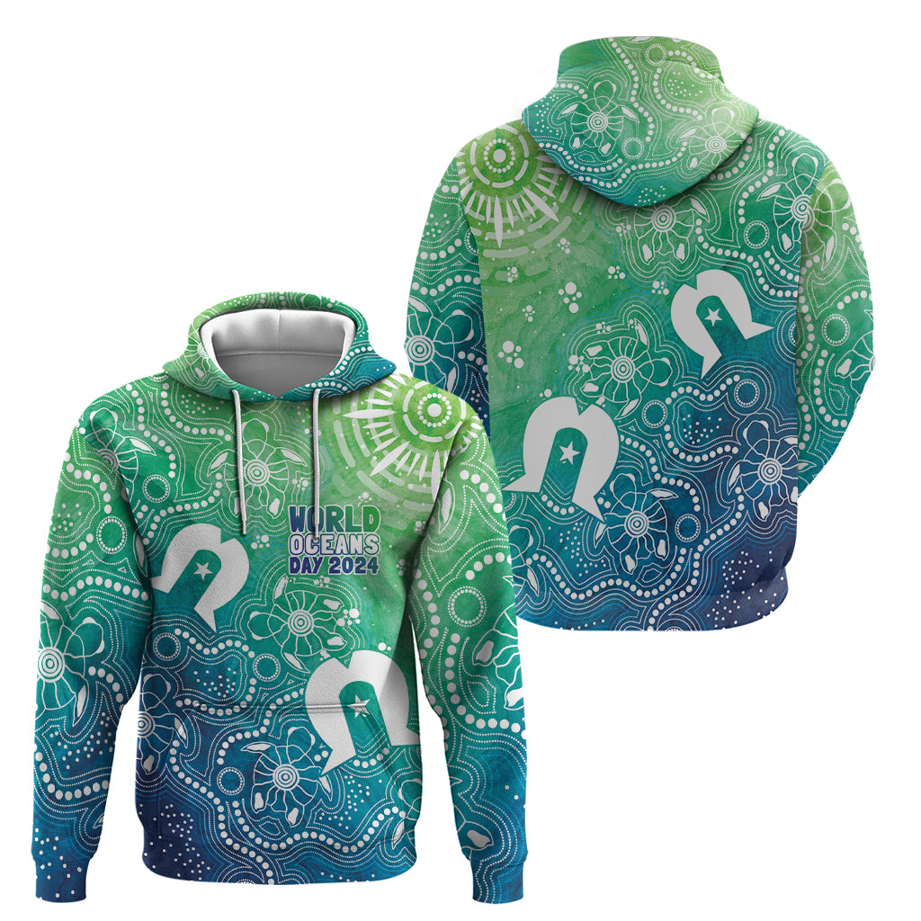 Australia Aboriginal Style Hoodie World Ocean Day