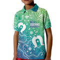 Australia Aboriginal Style Kid Polo Shirt World Ocean Day