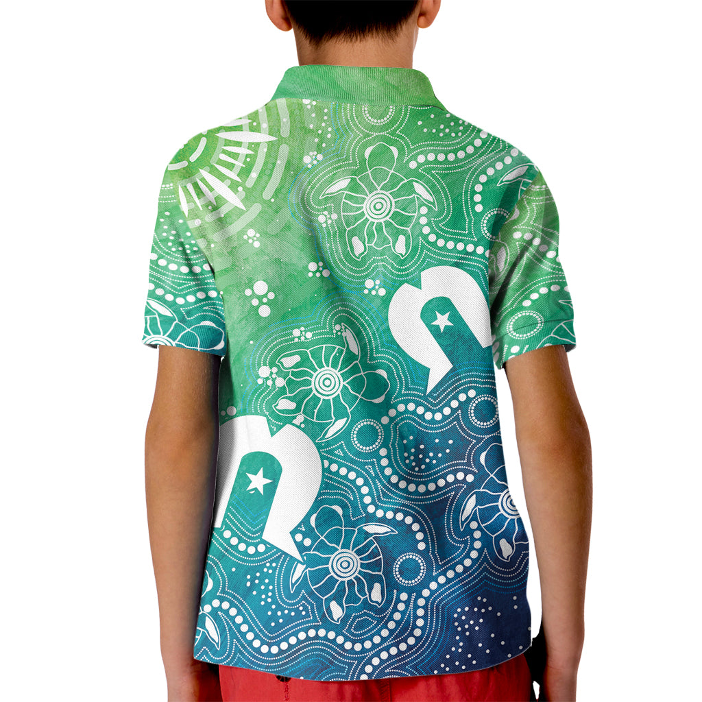 Australia Aboriginal Style Kid Polo Shirt World Ocean Day