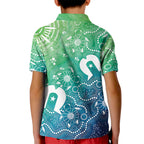 Australia Aboriginal Style Kid Polo Shirt World Ocean Day