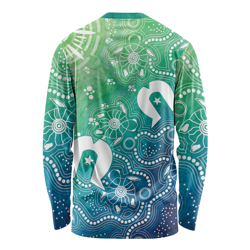 Australia Aboriginal Style Long Sleeve Shirt World Ocean Day