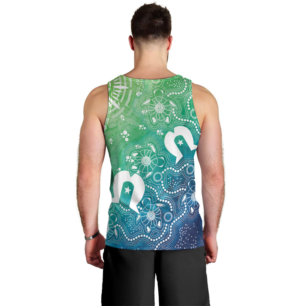 Australia Aboriginal Style Men Tank Top World Ocean Day