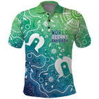Australia Aboriginal Style Polo Shirt World Ocean Day
