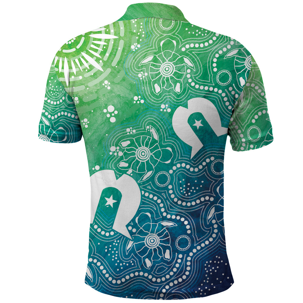 Australia Aboriginal Style Polo Shirt World Ocean Day