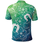 Australia Aboriginal Style Polo Shirt World Ocean Day