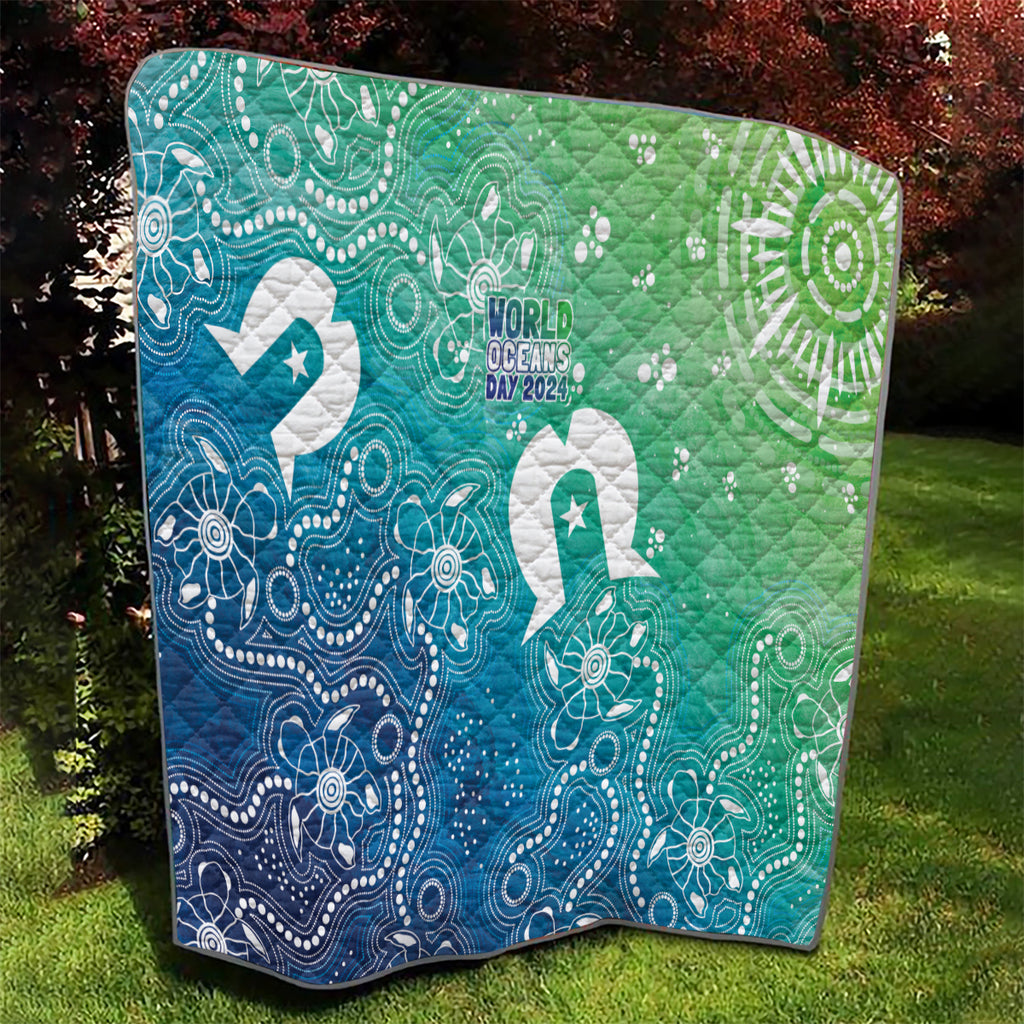Australia Aboriginal Style Quilt World Ocean Day