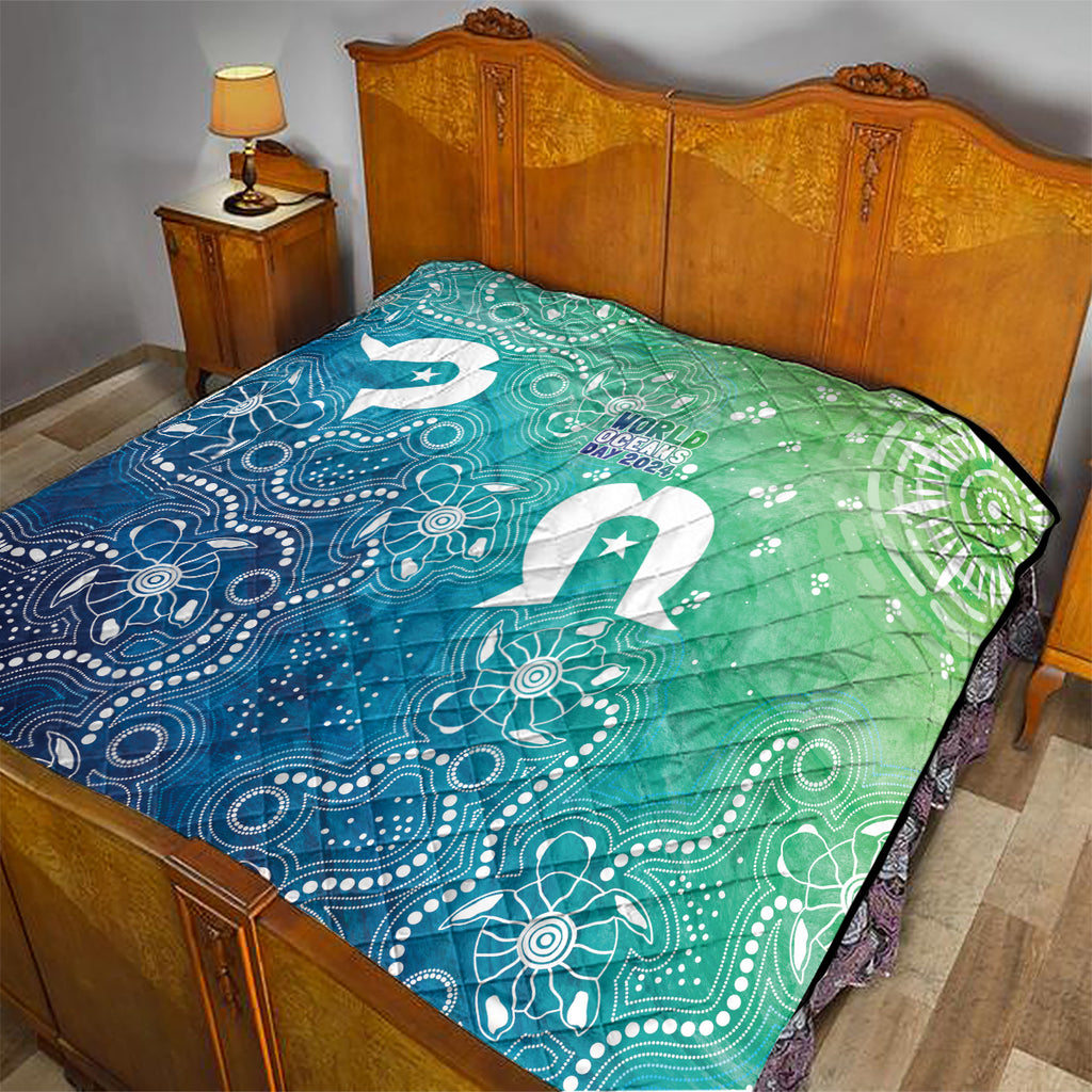 Australia Aboriginal Style Quilt World Ocean Day