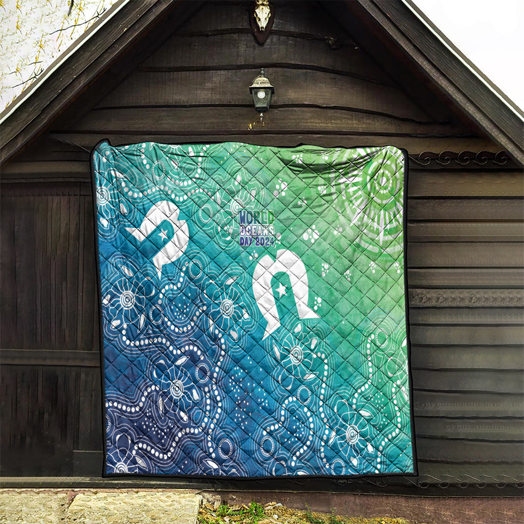 Australia Aboriginal Style Quilt World Ocean Day