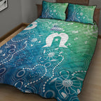 Australia Aboriginal Style Quilt Bed Set World Ocean Day