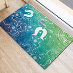 Australia Aboriginal Style Rubber Doormat World Ocean Day