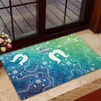 Australia Aboriginal Style Rubber Doormat World Ocean Day