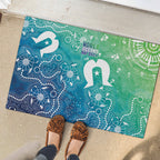 Australia Aboriginal Style Rubber Doormat World Ocean Day
