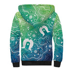 Australia Aboriginal Style Sherpa Hoodie World Ocean Day
