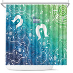 Australia Aboriginal Style Shower Curtain World Ocean Day