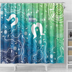 Australia Aboriginal Style Shower Curtain World Ocean Day
