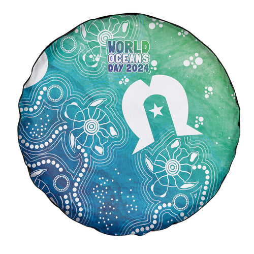 Australia Aboriginal Style Spare Tire Cover World Ocean Day