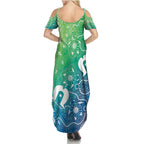 Australia Aboriginal Style Summer Maxi Dress World Ocean Day