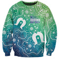 Australia Aboriginal Style Sweatshirt World Ocean Day