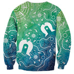 Australia Aboriginal Style Sweatshirt World Ocean Day