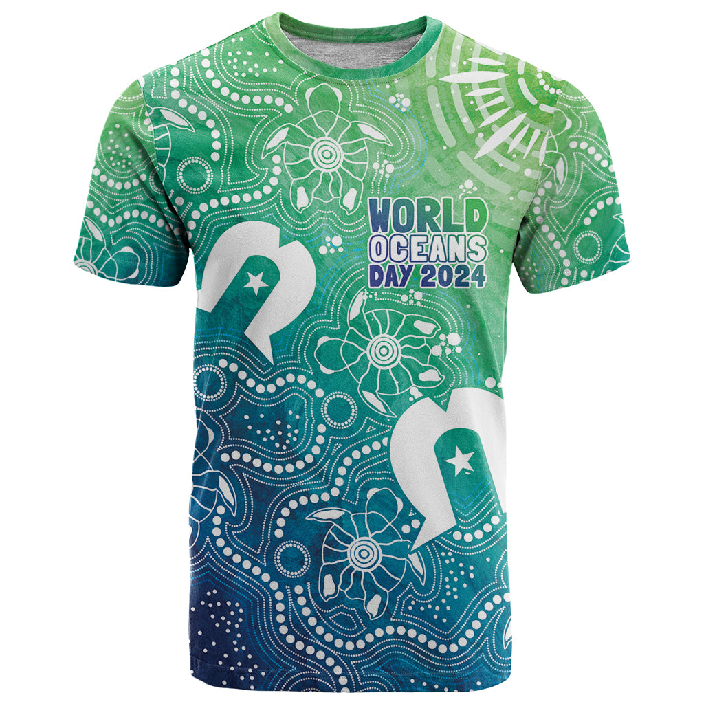 Australia Aboriginal Style T Shirt World Ocean Day
