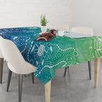 Australia Aboriginal Style Tablecloth World Ocean Day