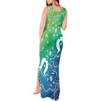 Australia Aboriginal Style Tank Maxi Dress World Ocean Day