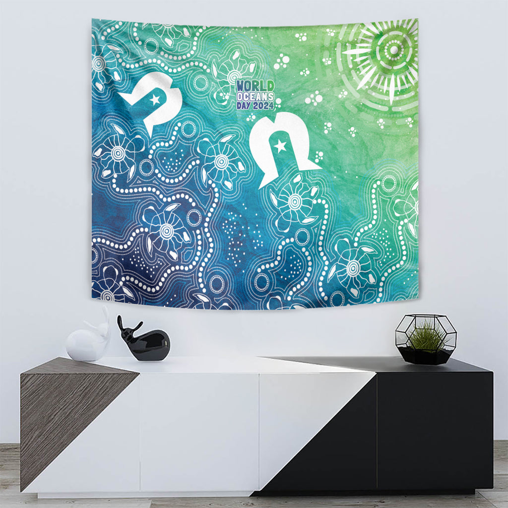 Australia Aboriginal Style Tapestry World Ocean Day