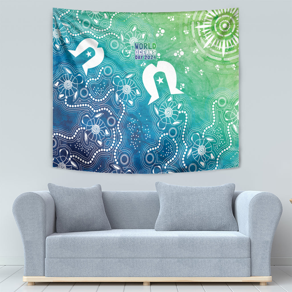 Australia Aboriginal Style Tapestry World Ocean Day