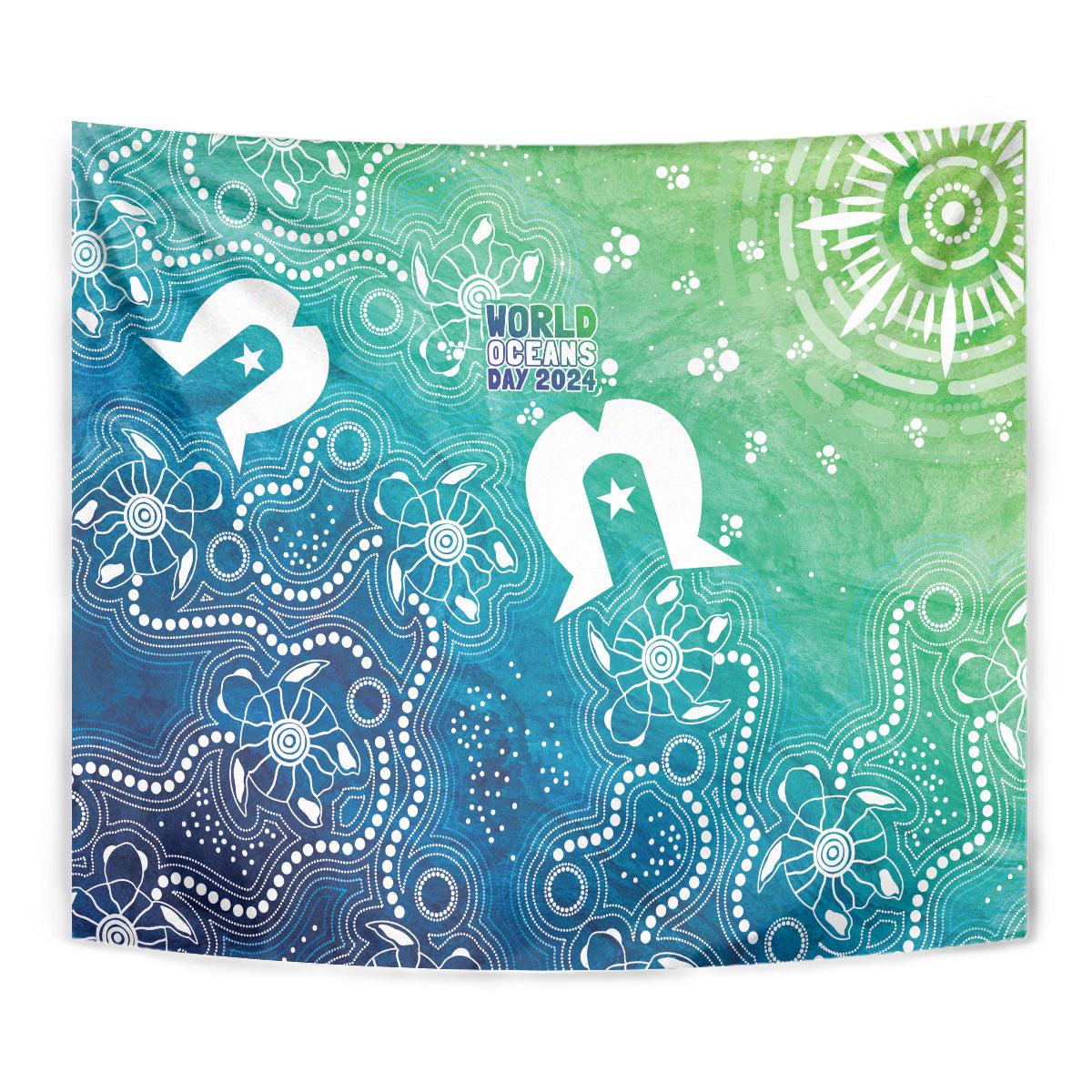 Australia Aboriginal Style Tapestry World Ocean Day