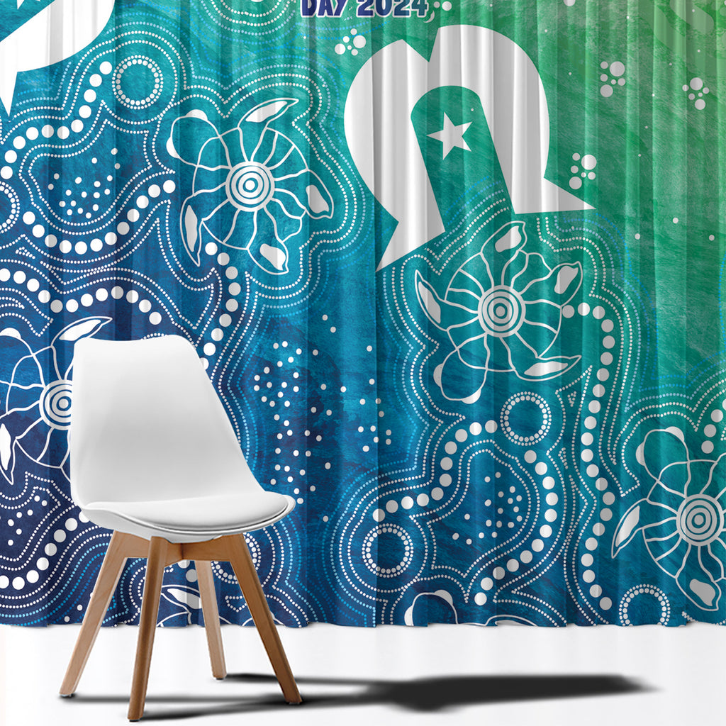 Australia Aboriginal Style Window Curtain World Ocean Day