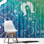 Australia Aboriginal Style Window Curtain World Ocean Day