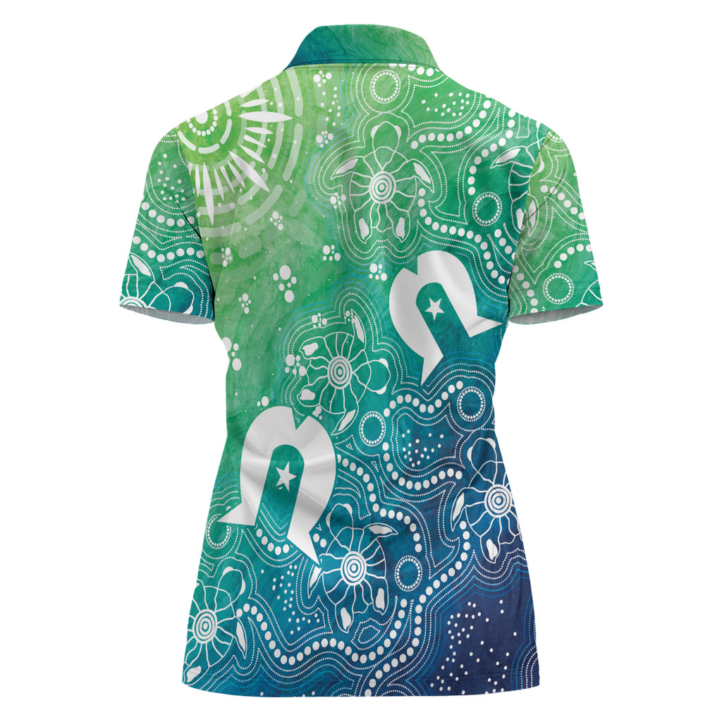 Australia Aboriginal Style Women Polo Shirt World Ocean Day