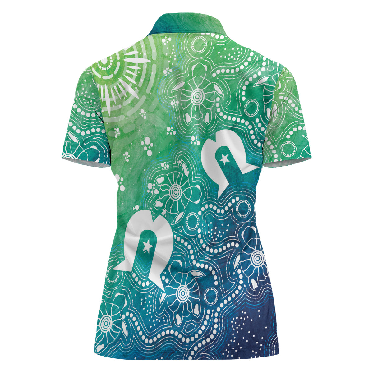 Australia Aboriginal Style Women Polo Shirt World Ocean Day