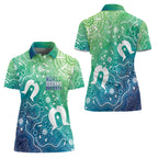 Australia Aboriginal Style Women Polo Shirt World Ocean Day