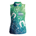Australia Aboriginal Style Women Sleeveless Polo Shirt World Ocean Day