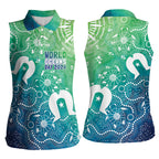 Australia Aboriginal Style Women Sleeveless Polo Shirt World Ocean Day