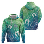 Australia Aboriginal Style Zip Hoodie World Ocean Day