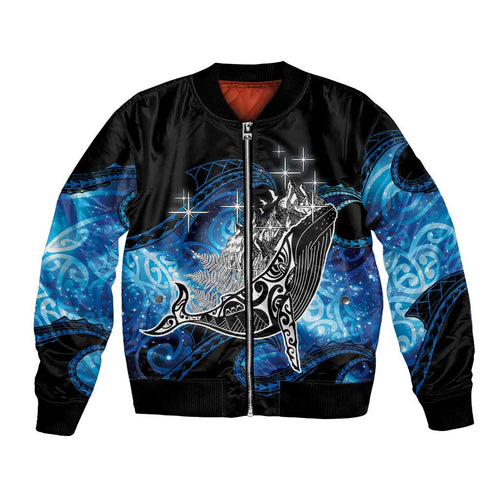 Maori Matariki Te Araroa Paikea Starry Bomber Jacket Tangaroa Whakatauki