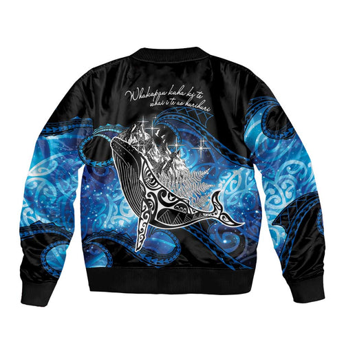 Maori Matariki Te Araroa Paikea Starry Bomber Jacket Tangaroa Whakatauki