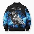 Maori Matariki Te Araroa Paikea Starry Bomber Puffer Jacket Tangaroa Whakatauki