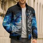 Maori Matariki Te Araroa Paikea Starry Bomber Puffer Jacket Tangaroa Whakatauki