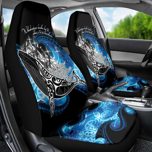 Maori Matariki Te Araroa Paikea Starry Car Seat Cover Tangaroa Whakatauki