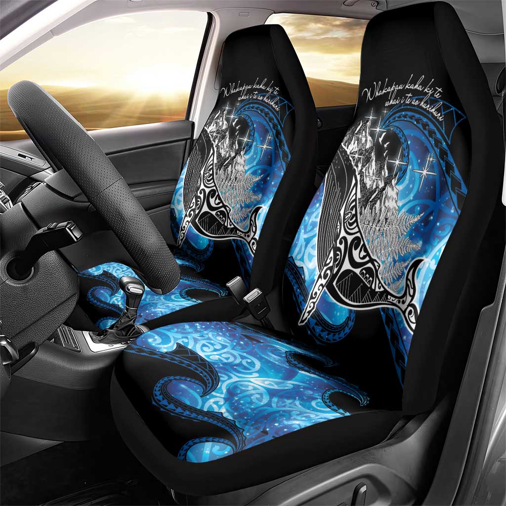 Maori Matariki Te Araroa Paikea Starry Car Seat Cover Tangaroa Whakatauki