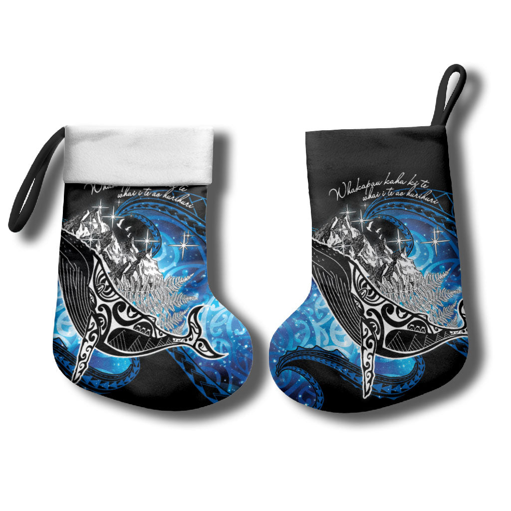 Maori Matariki Te Araroa Paikea Starry Christmas Stocking Tangaroa Whakatauki