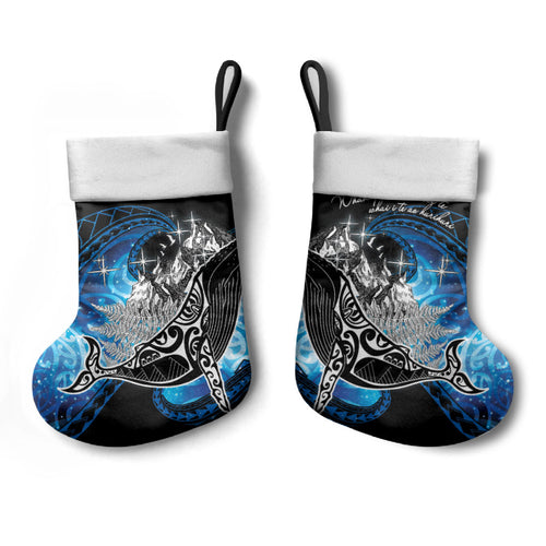 Maori Matariki Te Araroa Paikea Starry Christmas Stocking Tangaroa Whakatauki