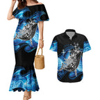 Maori Matariki Te Araroa Paikea Starry Couples Matching Mermaid Dress and Hawaiian Shirt Tangaroa Whakatauki