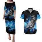 Maori Matariki Te Araroa Paikea Starry Couples Matching Puletasi and Hawaiian Shirt Tangaroa Whakatauki