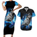 Maori Matariki Te Araroa Paikea Starry Couples Matching Short Sleeve Bodycon Dress and Hawaiian Shirt Tangaroa Whakatauki
